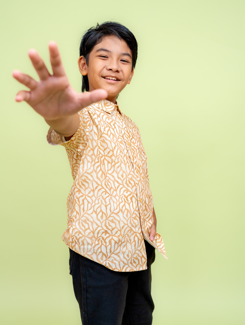 KIDS Basil Shirt - Grain Cream