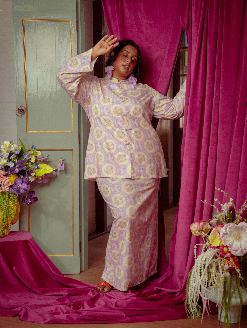 Mandarin Kurung - Gui Lilac