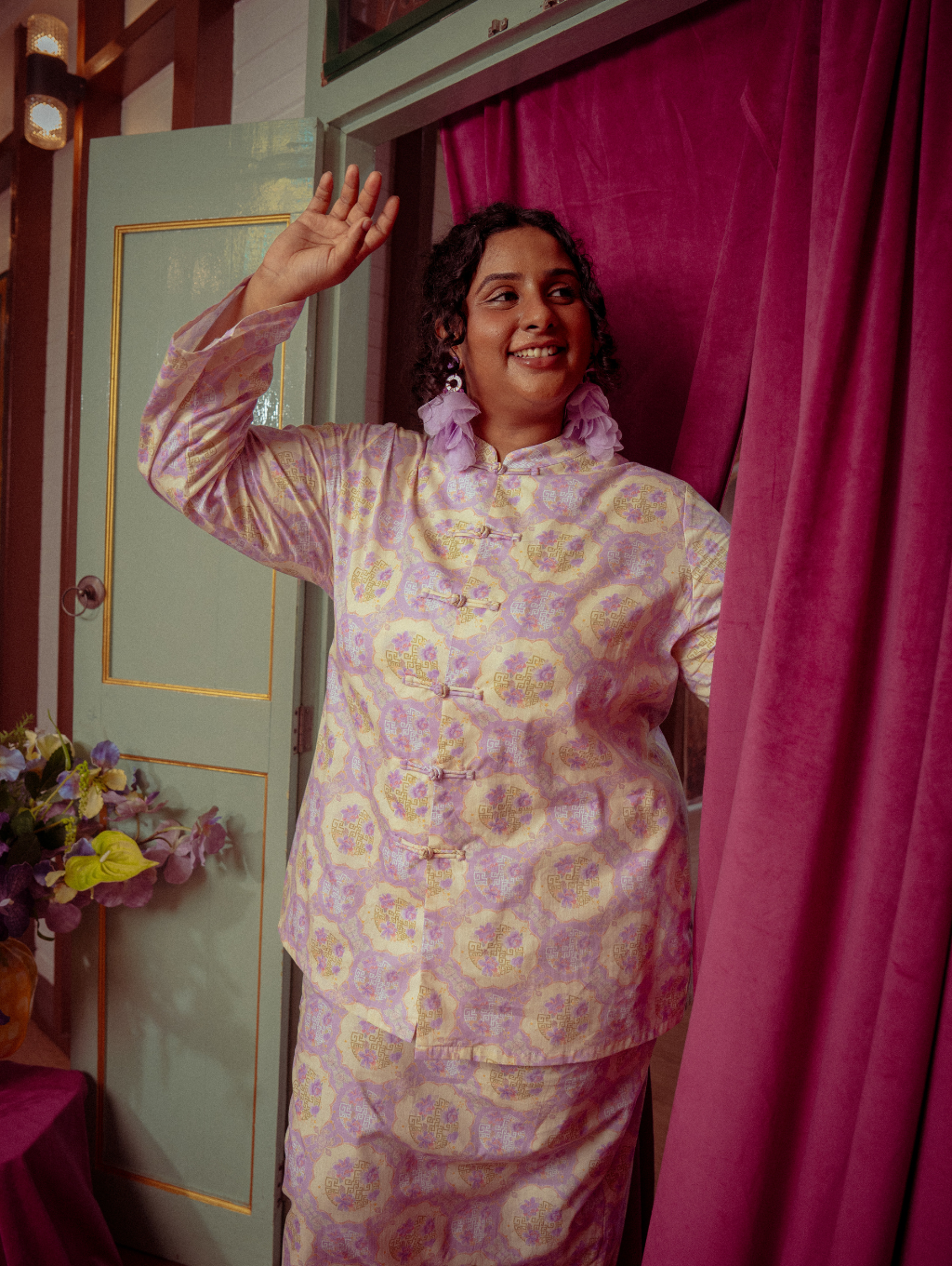 Mandarin Kurung - Gui Lilac