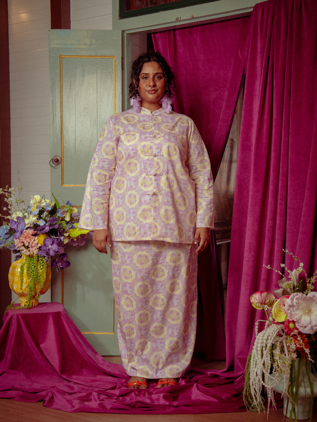 Mandarin Kurung - Gui Lilac