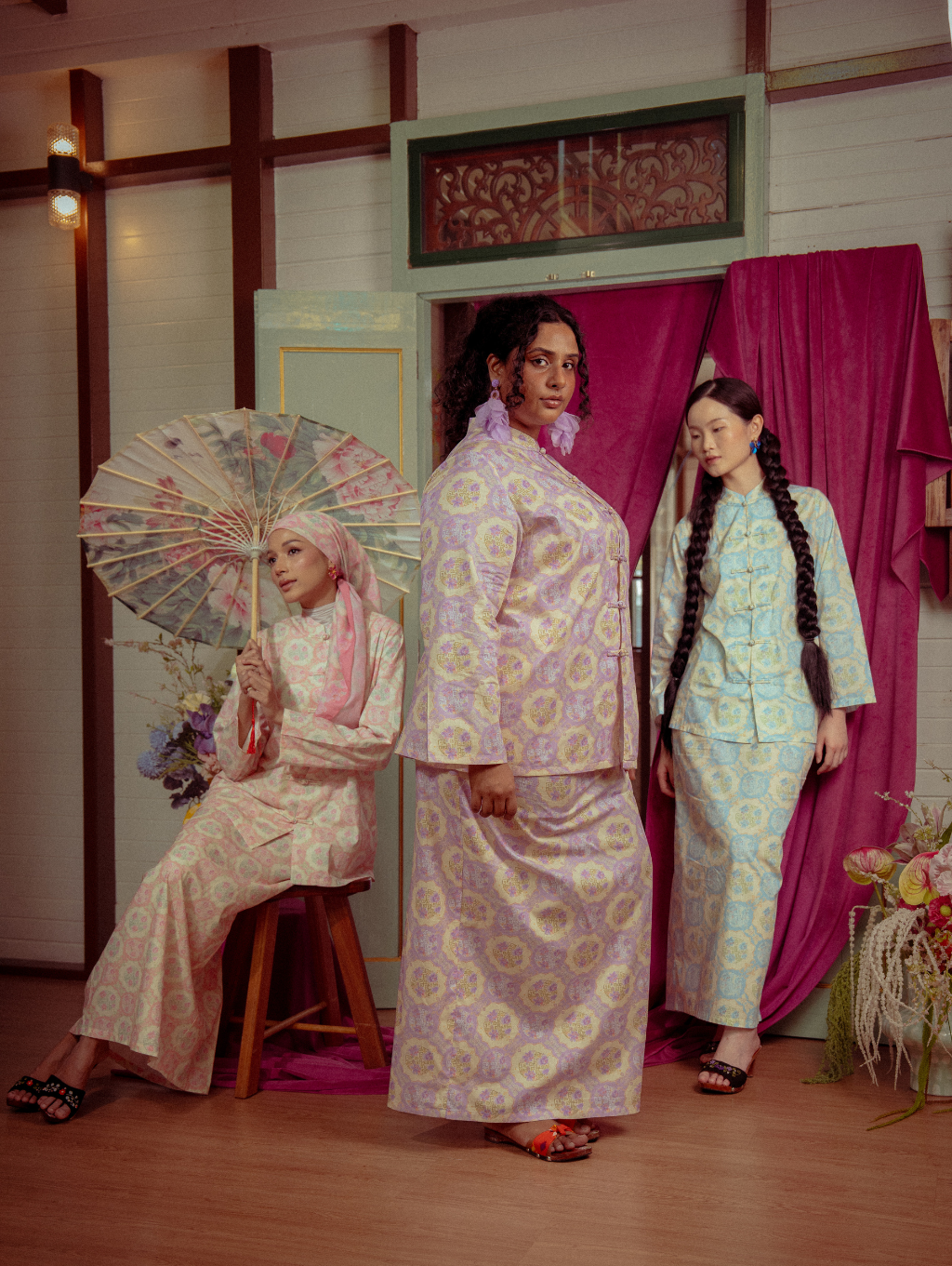 Mandarin Kurung - Gui Lilac