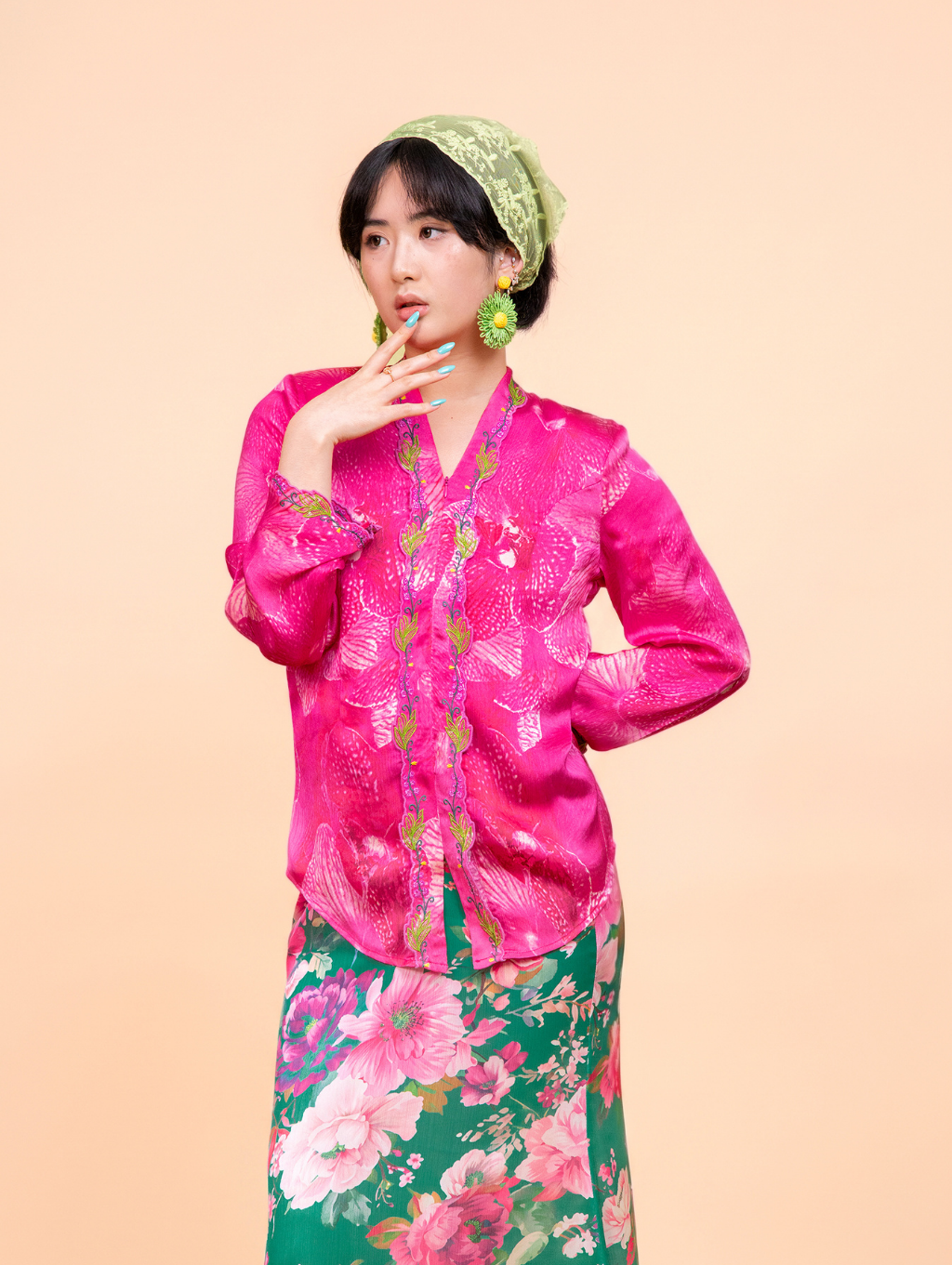 Elora Kebaya Top - Pinkora