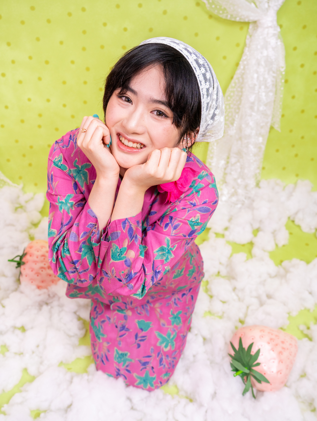 Noura Scalloped Kurung - Strawbliss Pink