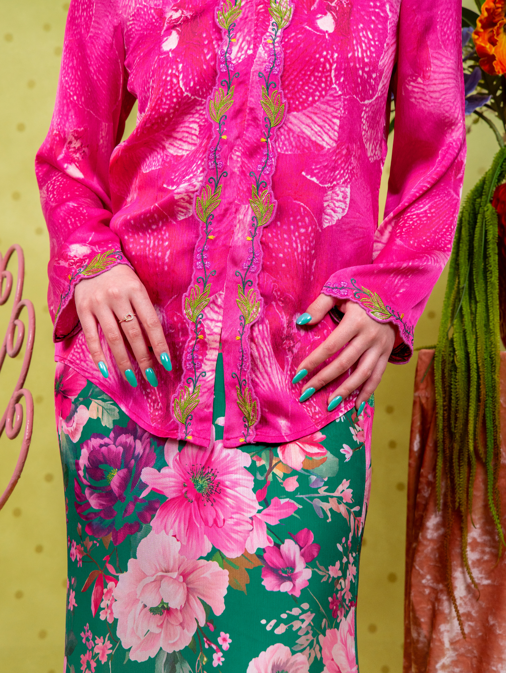 Elora Kebaya Top - Pinkora