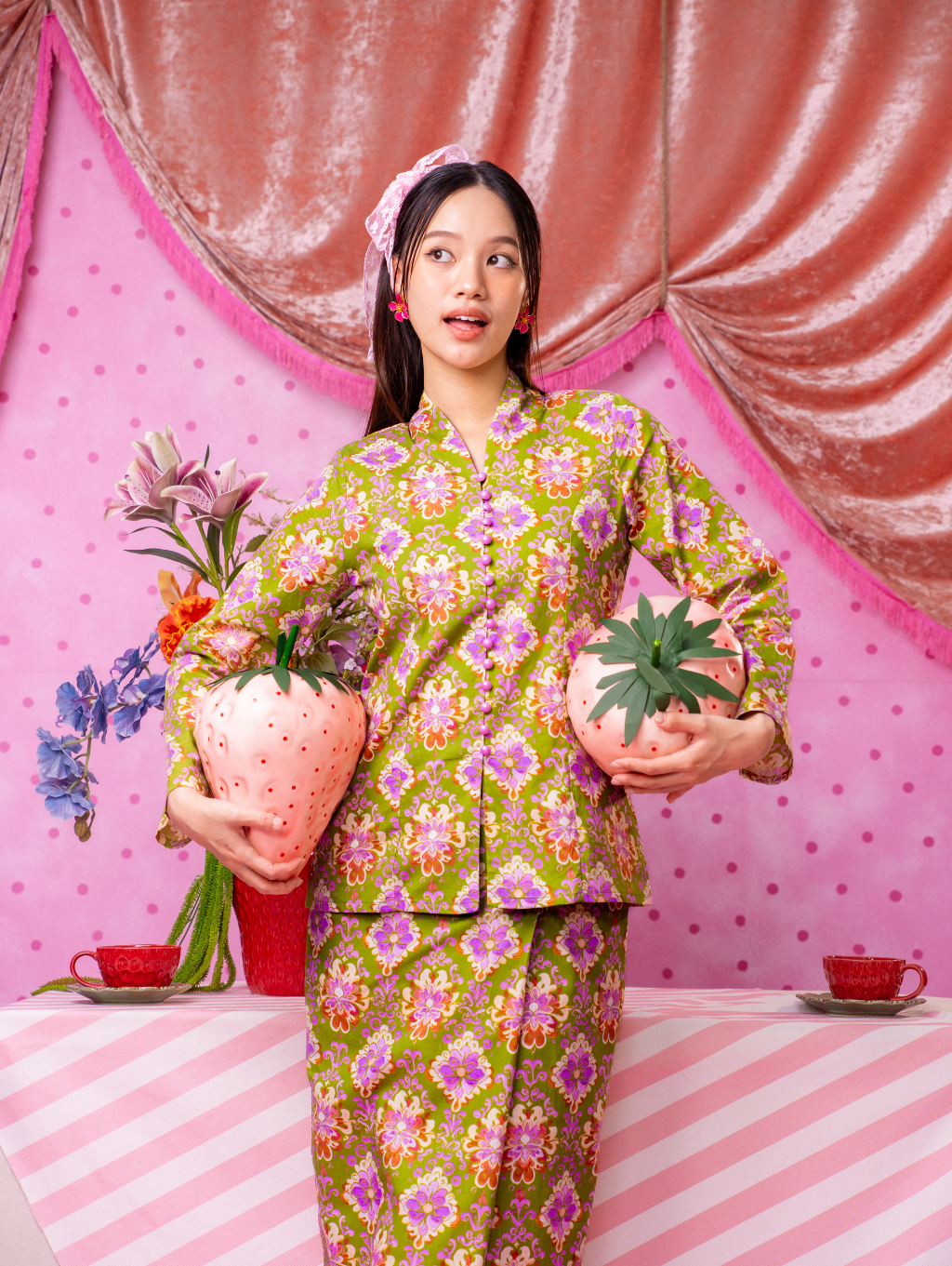 Melour Kebaya - Matcha Petal