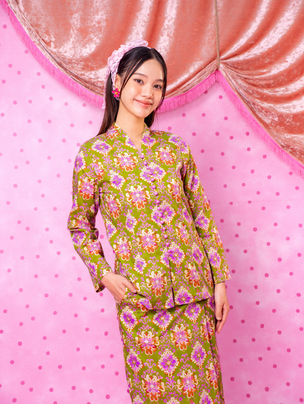 Melour Kebaya - Matcha Petal