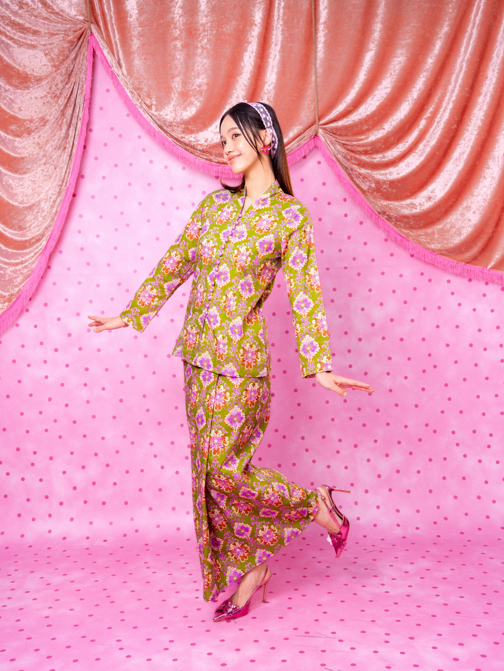 Melour Kebaya - Matcha Petal