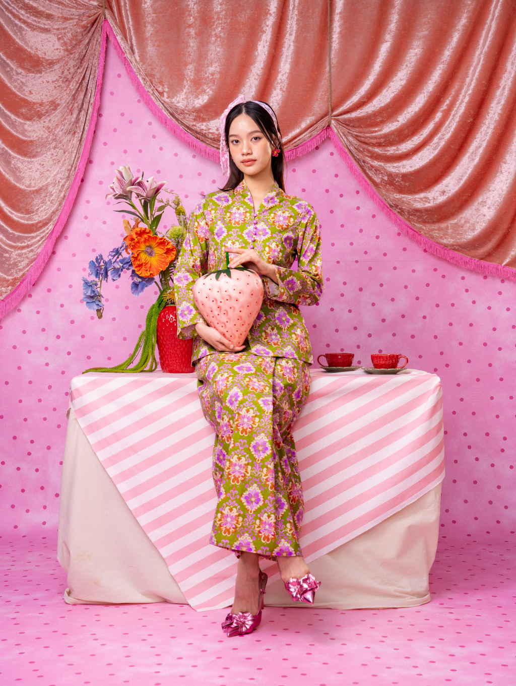 Melour Kebaya - Matcha Petal