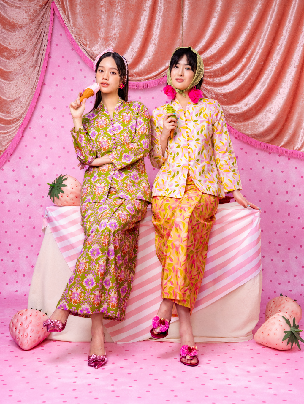 Melour Kebaya - Matcha Petal