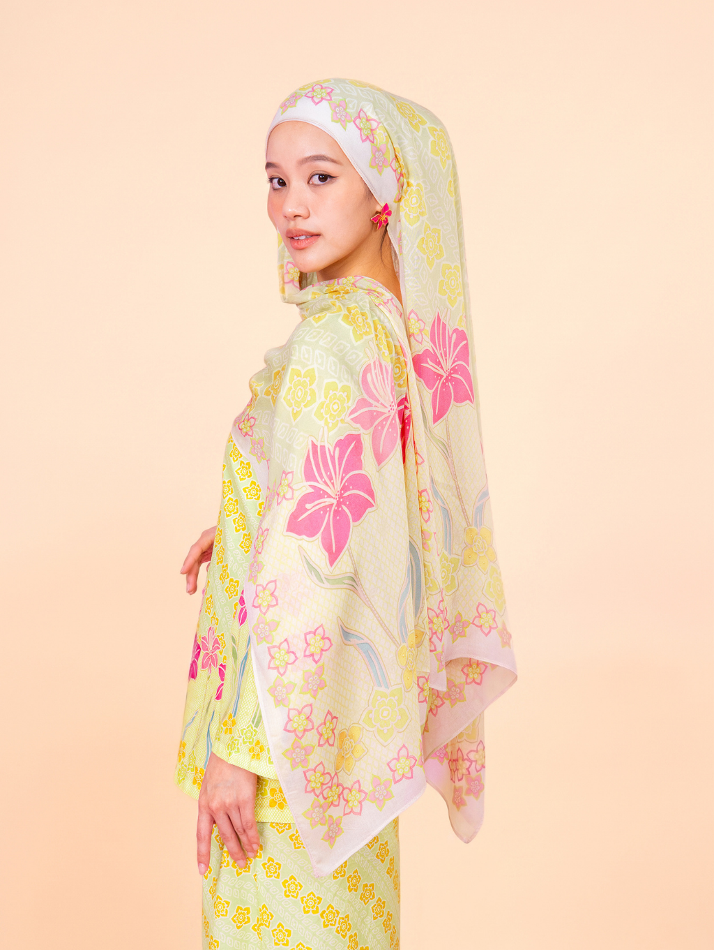 Lana Modal Shawl - Blossom Weave Green