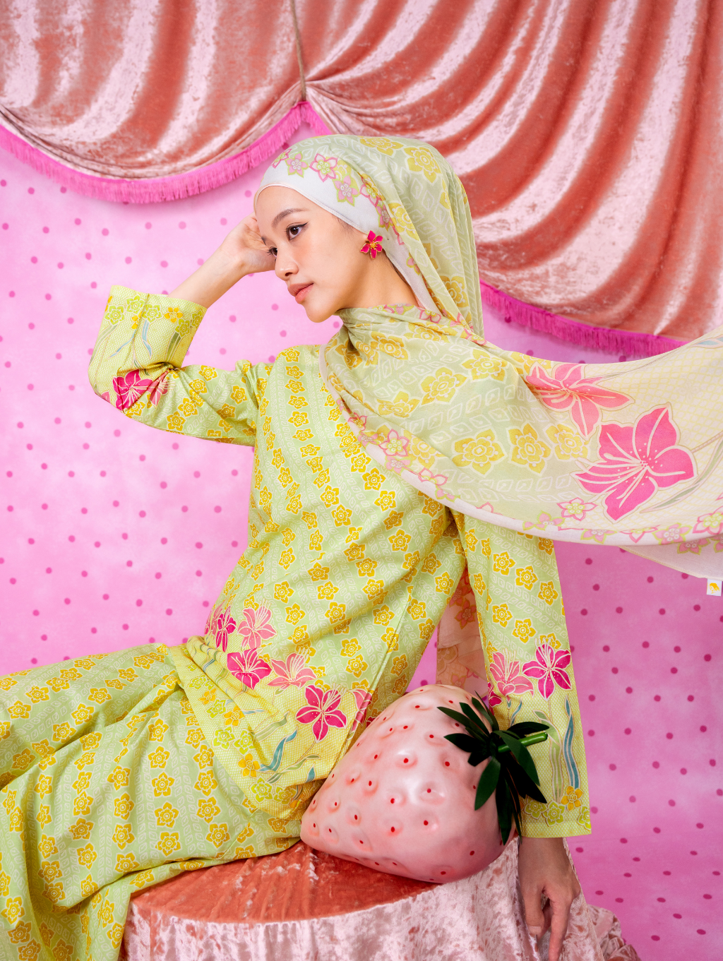 Lana Modal Shawl - Blossom Weave Green