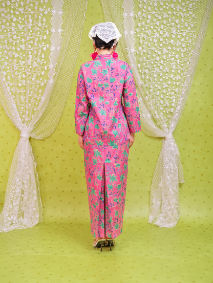 Noura Scalloped Kurung - Strawbliss Pink