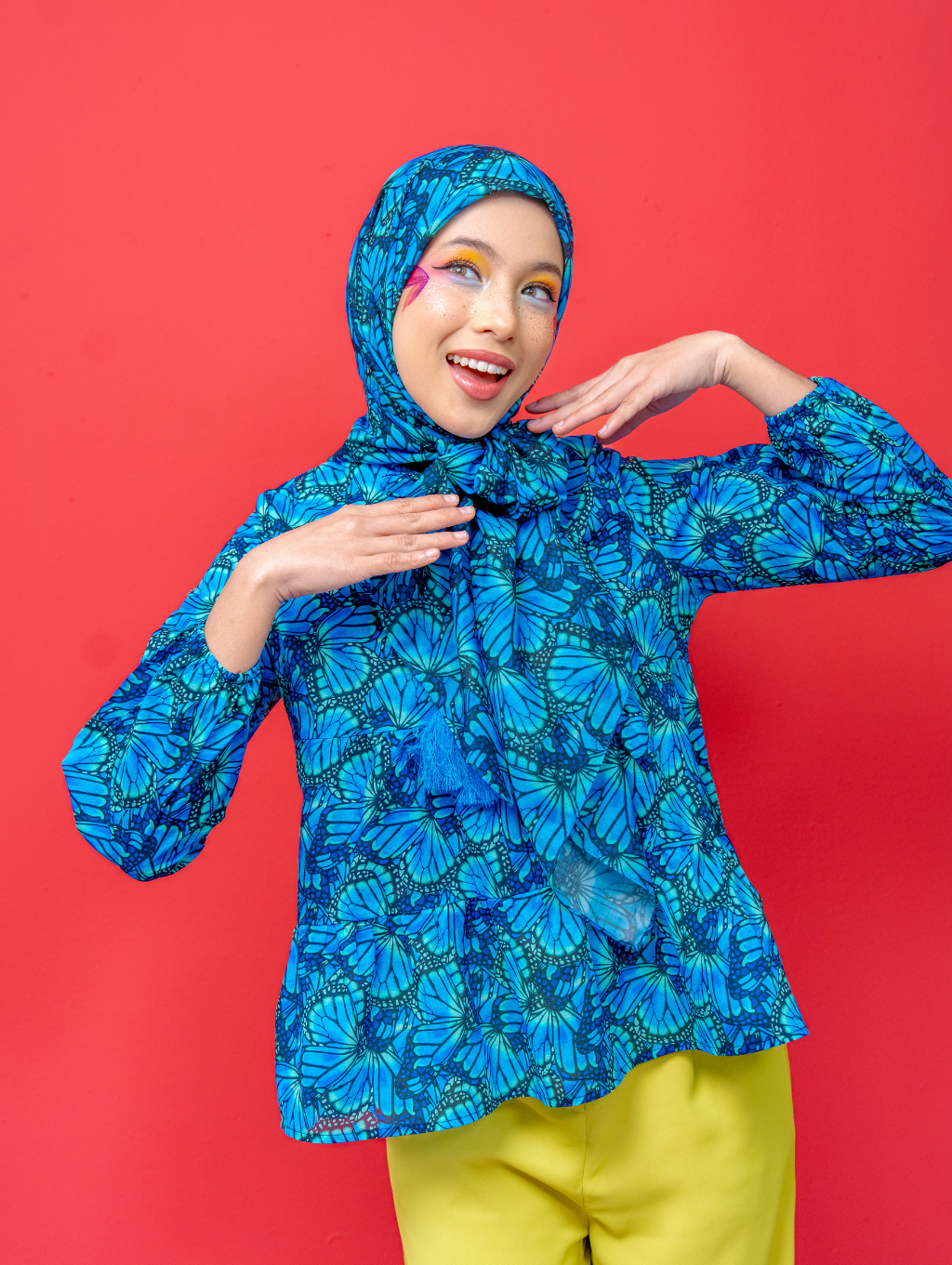 Square Scarf - Mariposa Blue