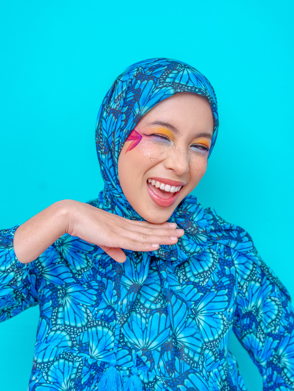 Square Scarf - Mariposa Blue
