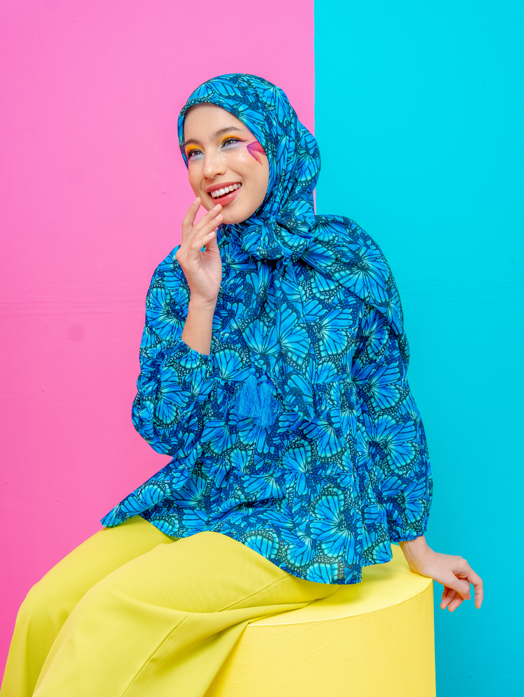 Square Scarf - Mariposa Blue