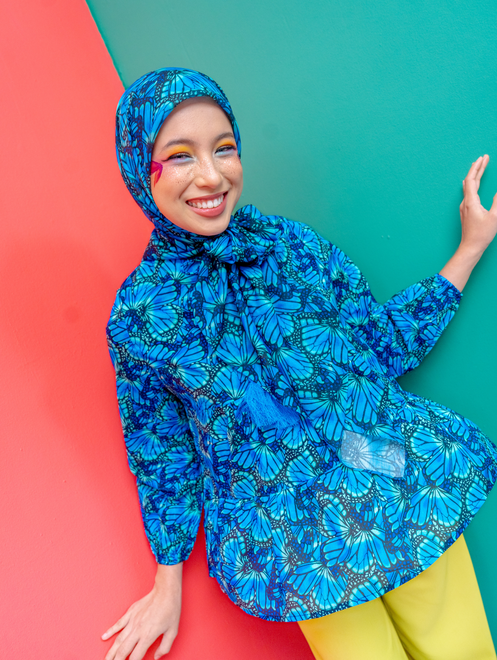 Square Scarf - Mariposa Blue
