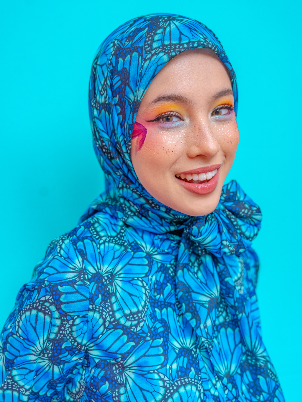 Square Scarf - Mariposa Blue