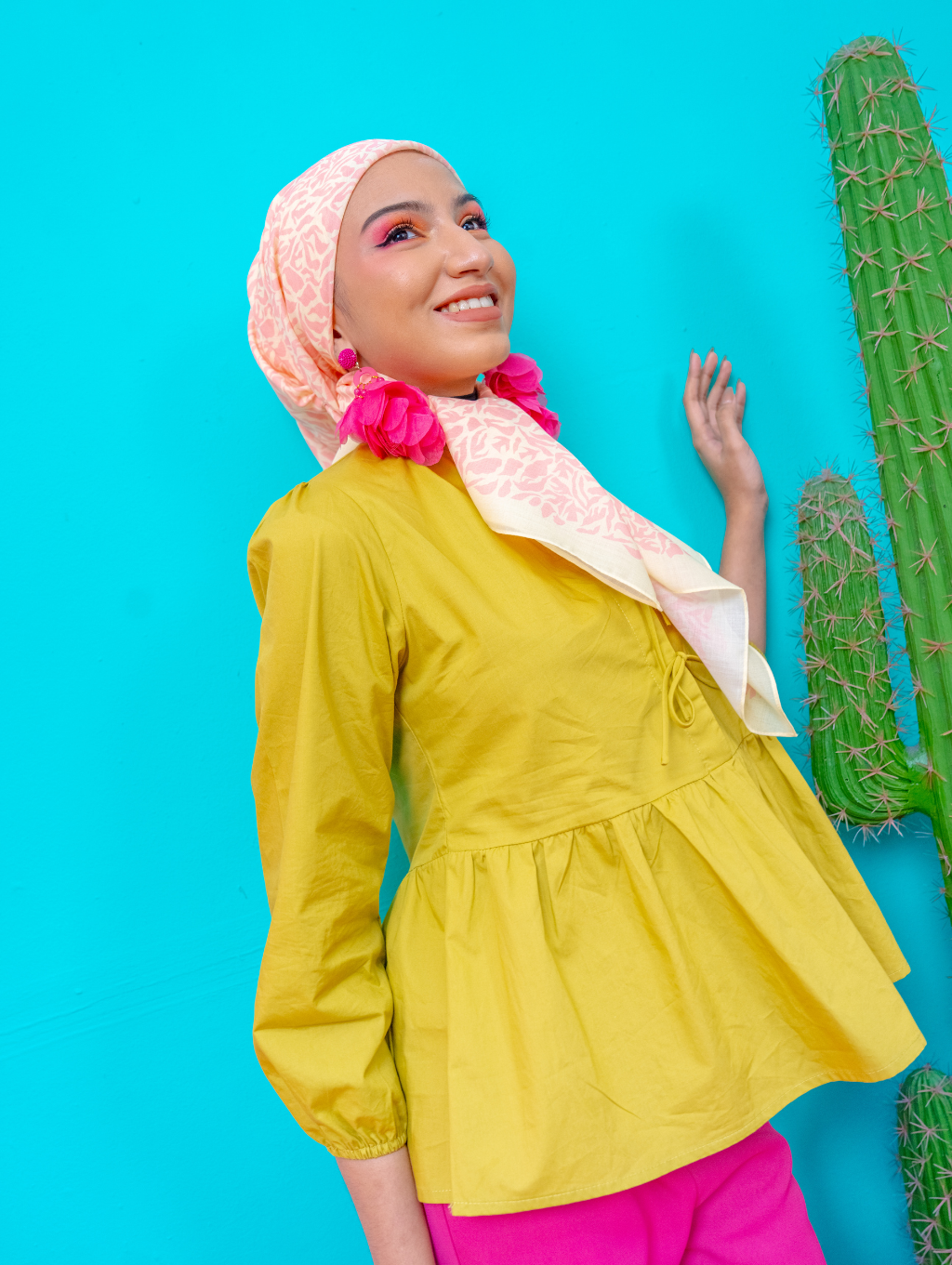 Square Scarf - Eden Pink