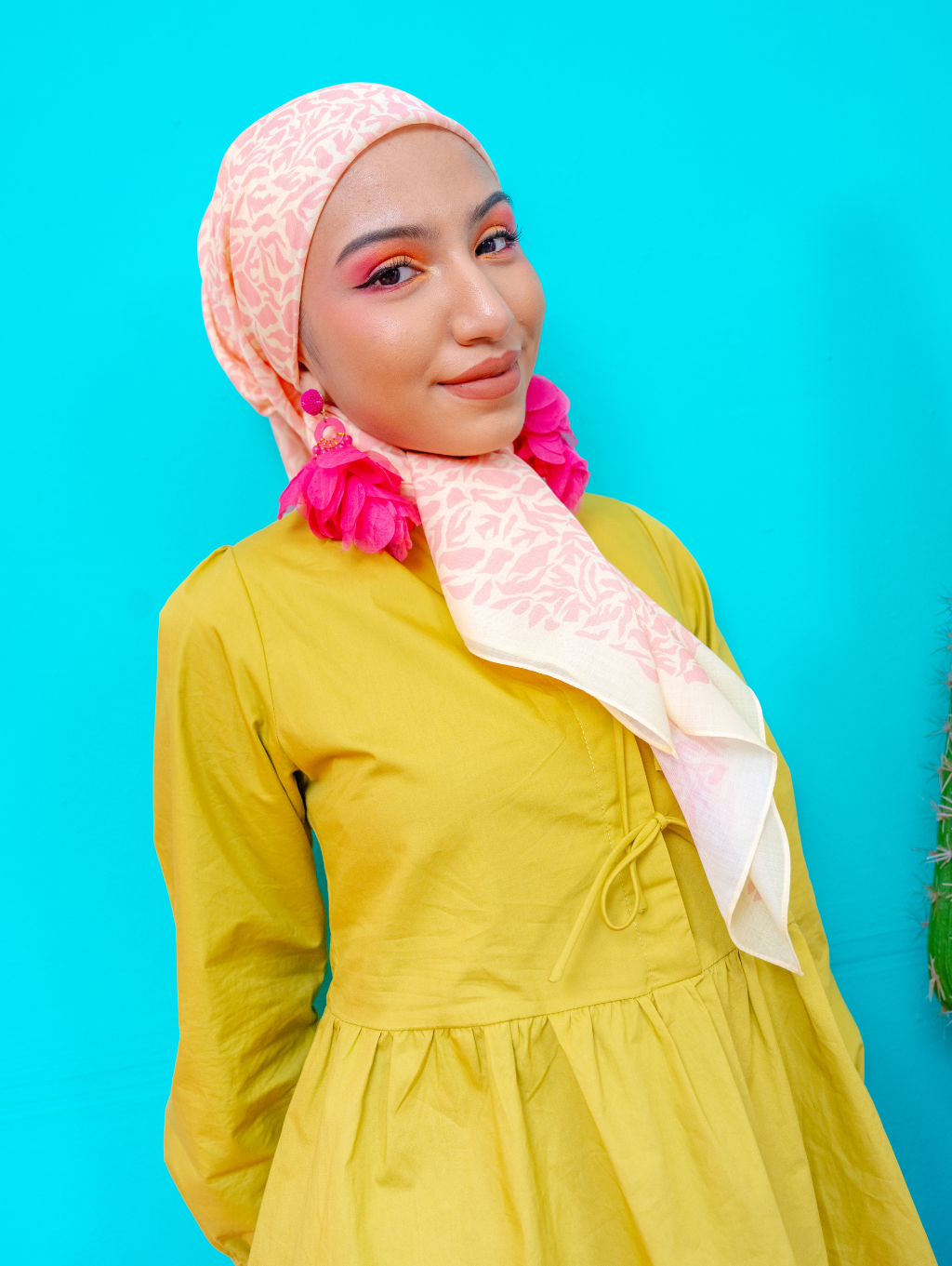 Square Scarf - Eden Pink