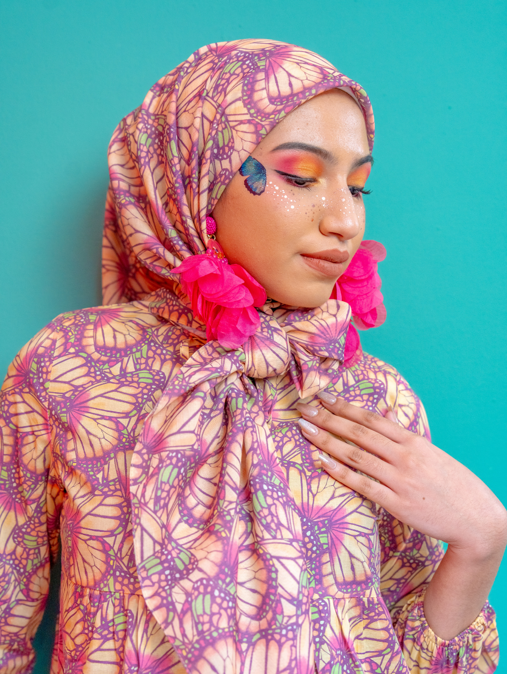 Square Scarf - Mariposa Pink