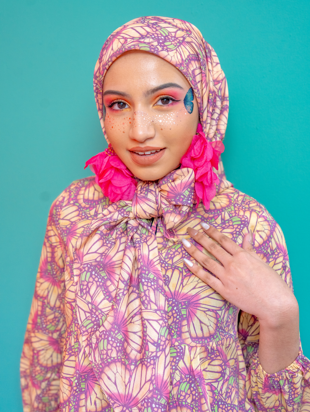 Square Scarf - Mariposa Pink