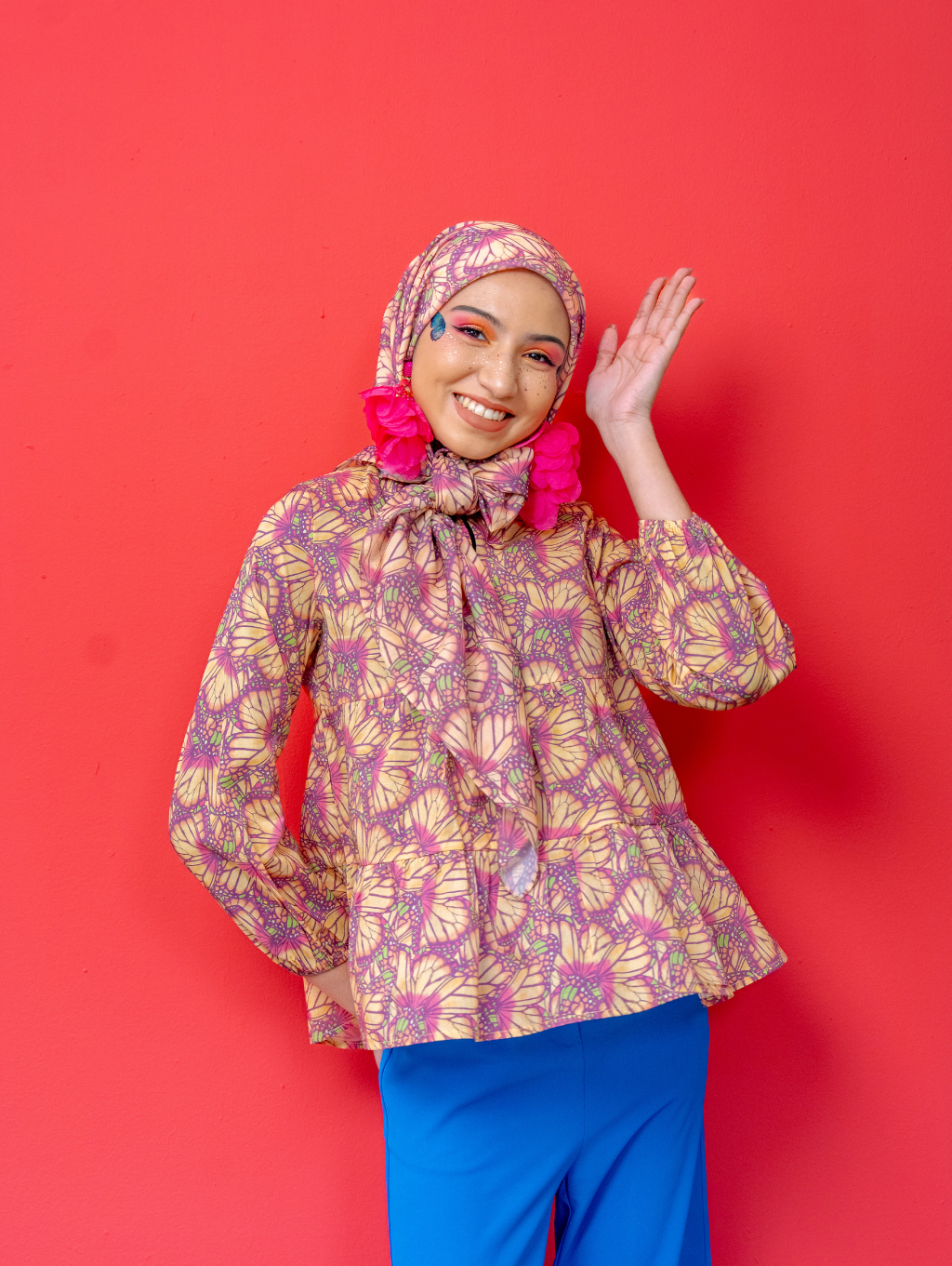 Square Scarf - Mariposa Pink