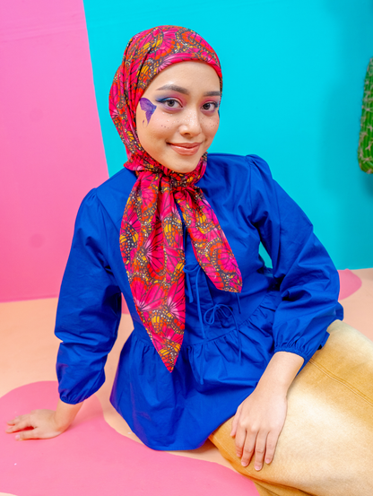 Square Scarf - Mariposa Fuchsia