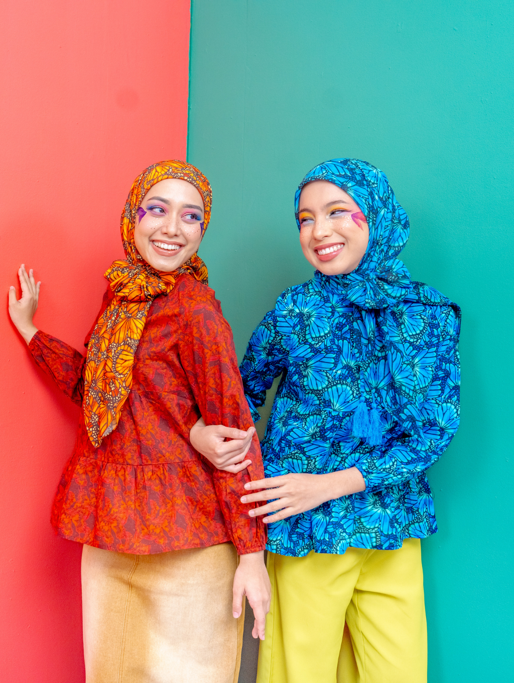 Square Scarf - Mariposa Orange