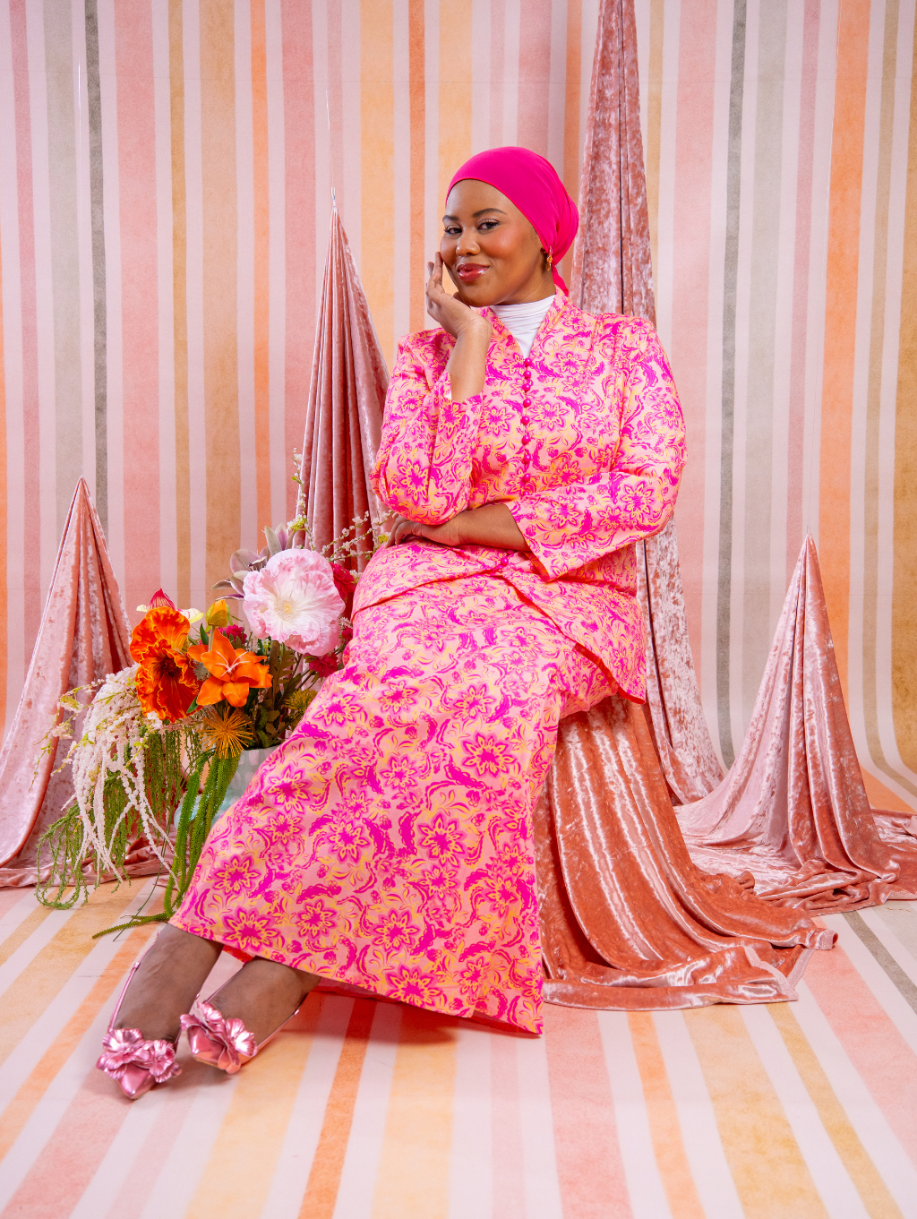 Melour Kebaya - Whimsyberry Fuchsia