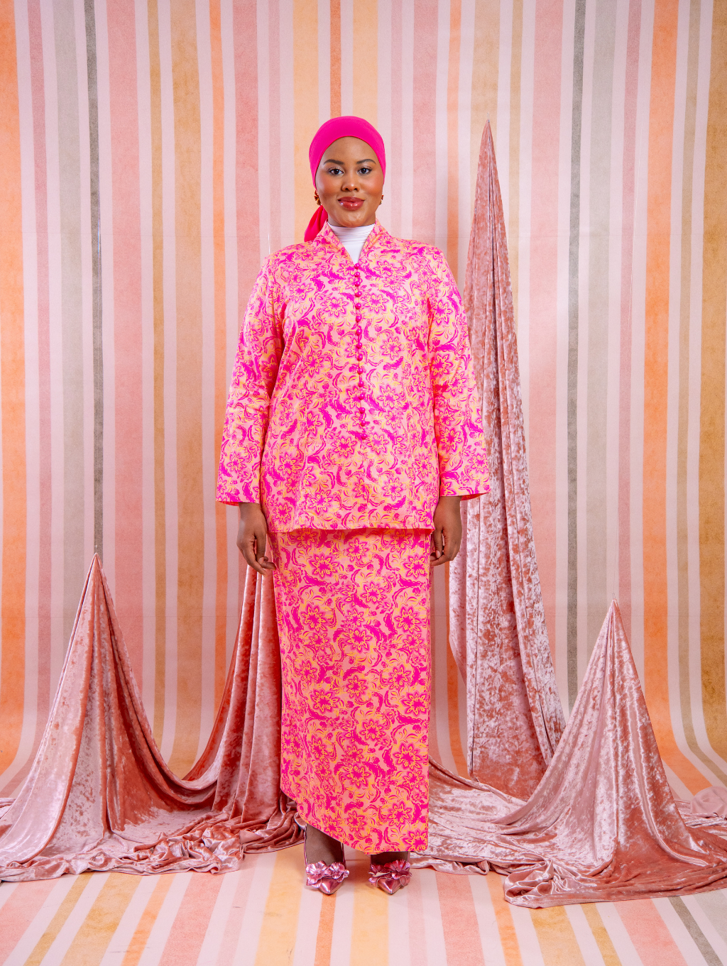 Melour Kebaya - Whimsyberry Fuchsia