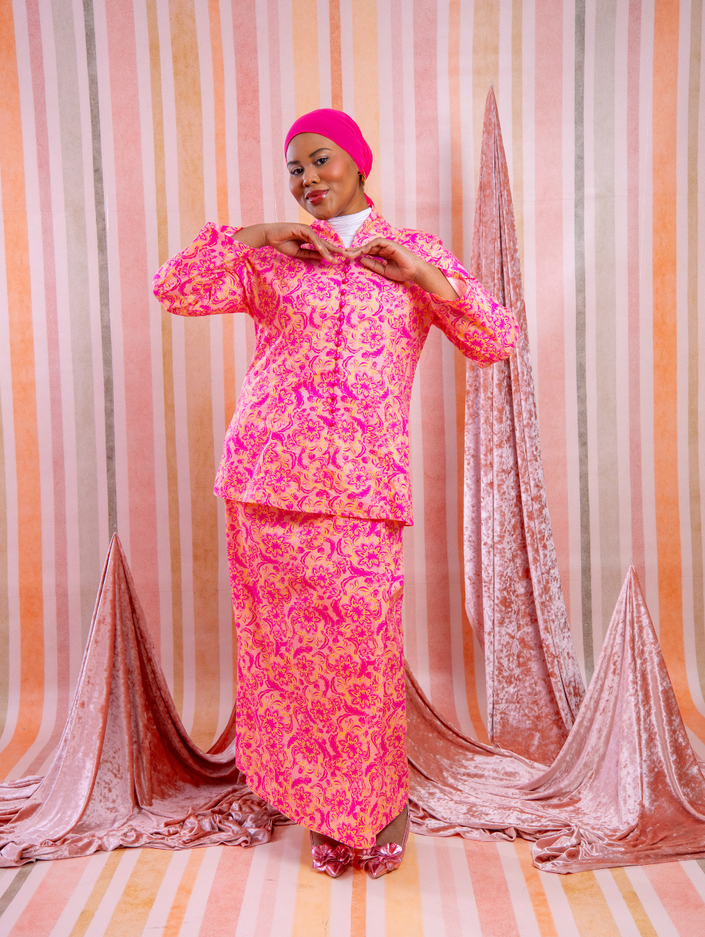 Melour Kebaya - Whimsyberry Fuchsia