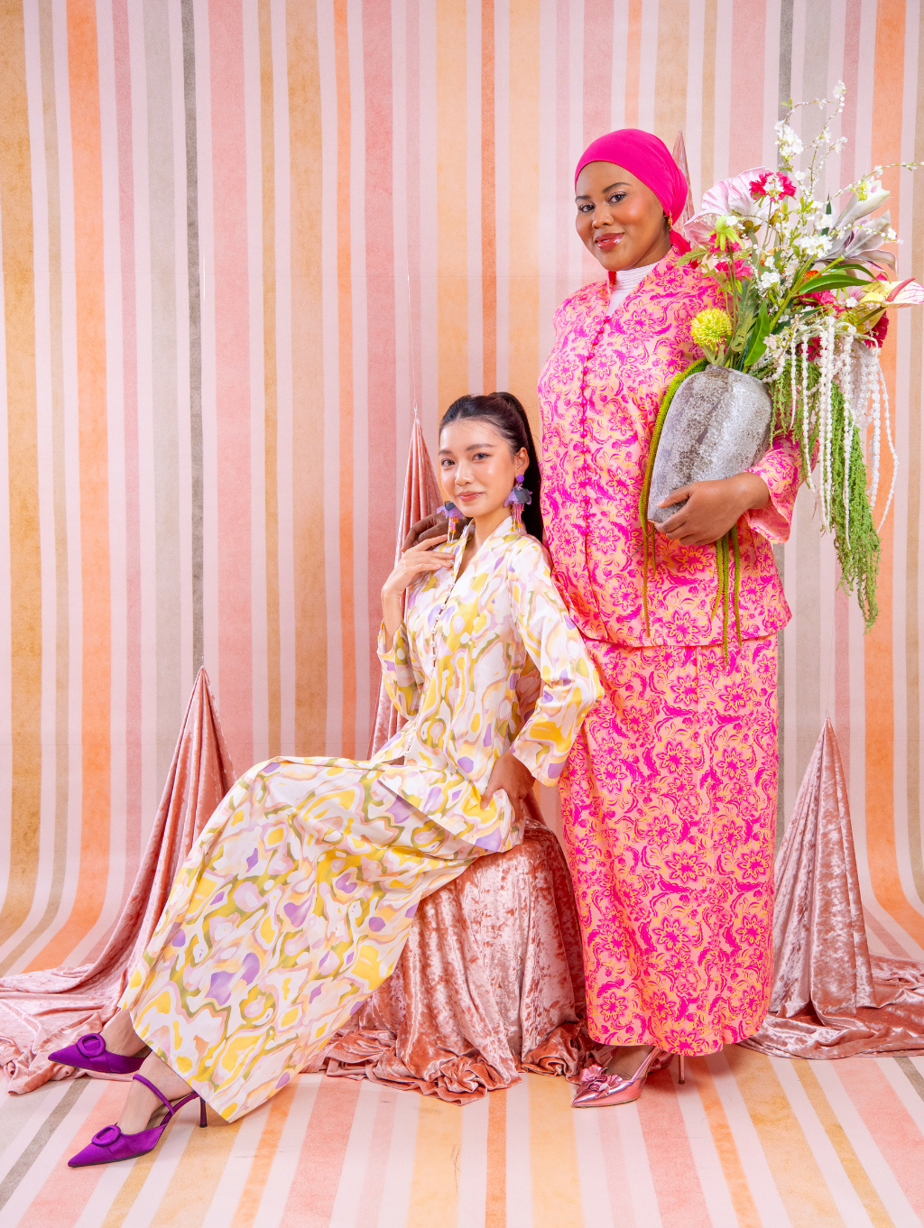 Melour Kebaya - Whimsyberry Fuchsia