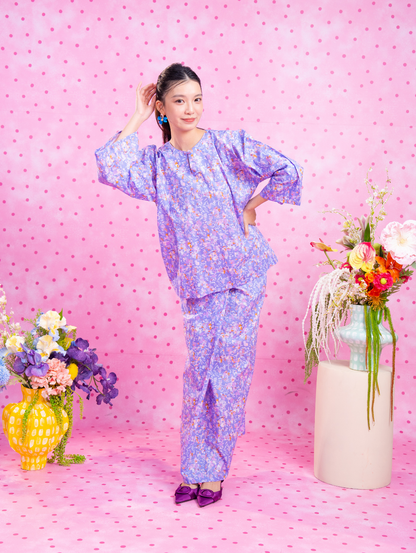 Tilly Oversized Kurung - Seafoam Lilac