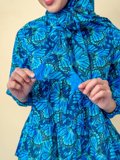 Tyara Blouse - Mariposa Blue