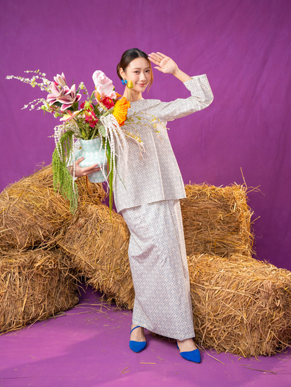 Natura Kurung in Cream