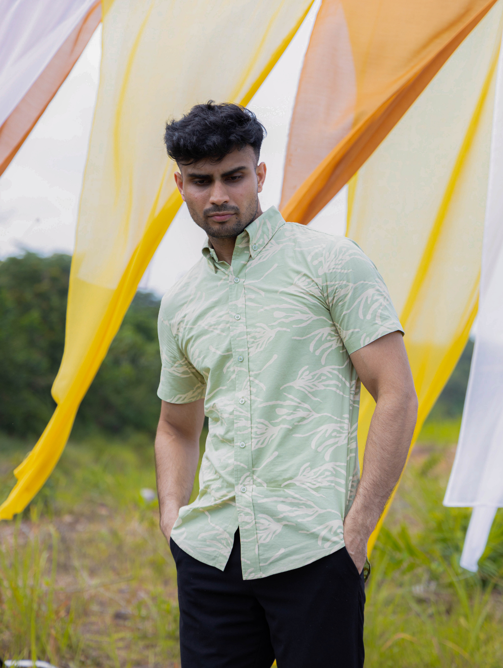 Basil Shirt - Roots in Green