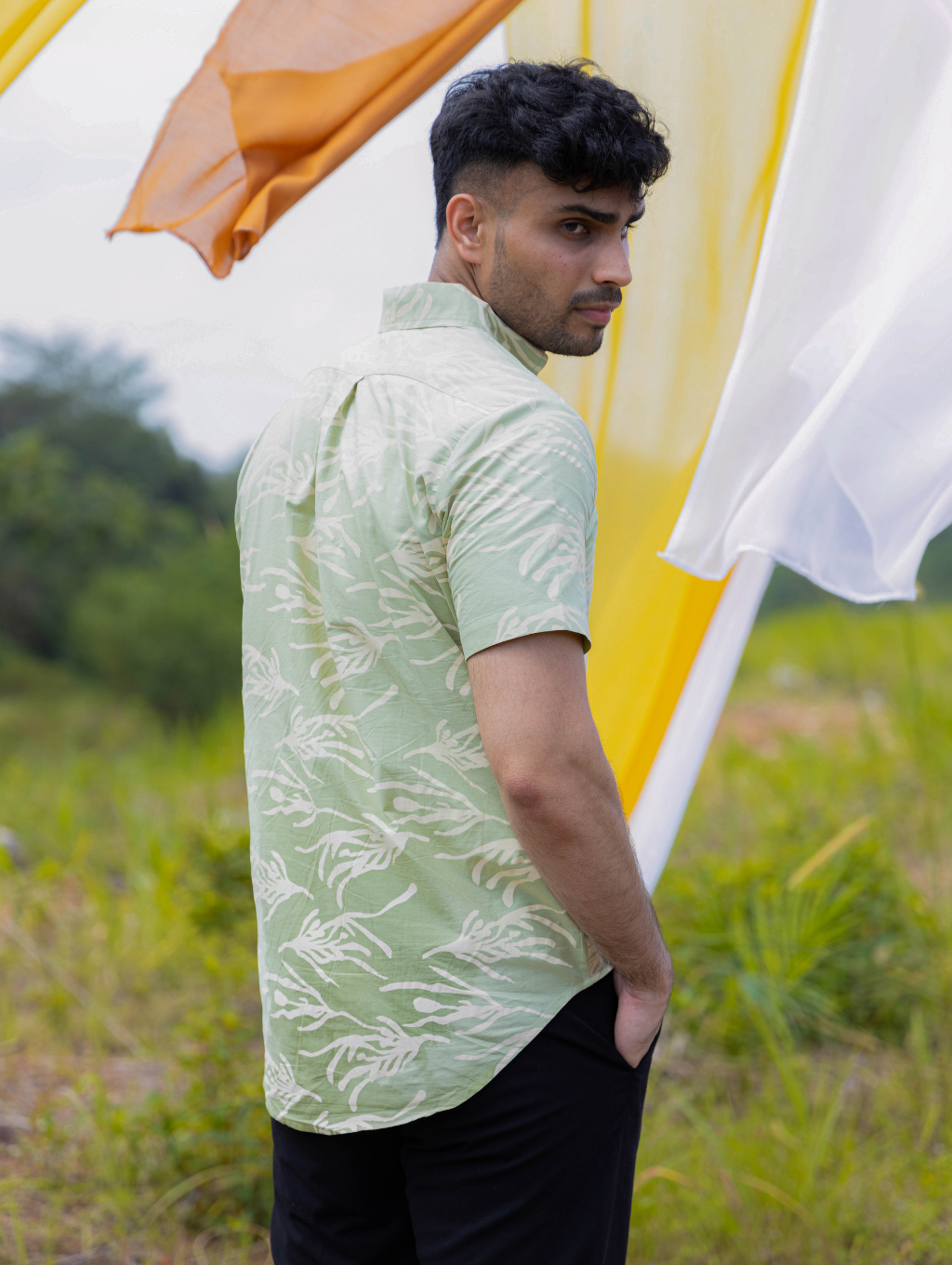 Basil Shirt - Roots in Green
