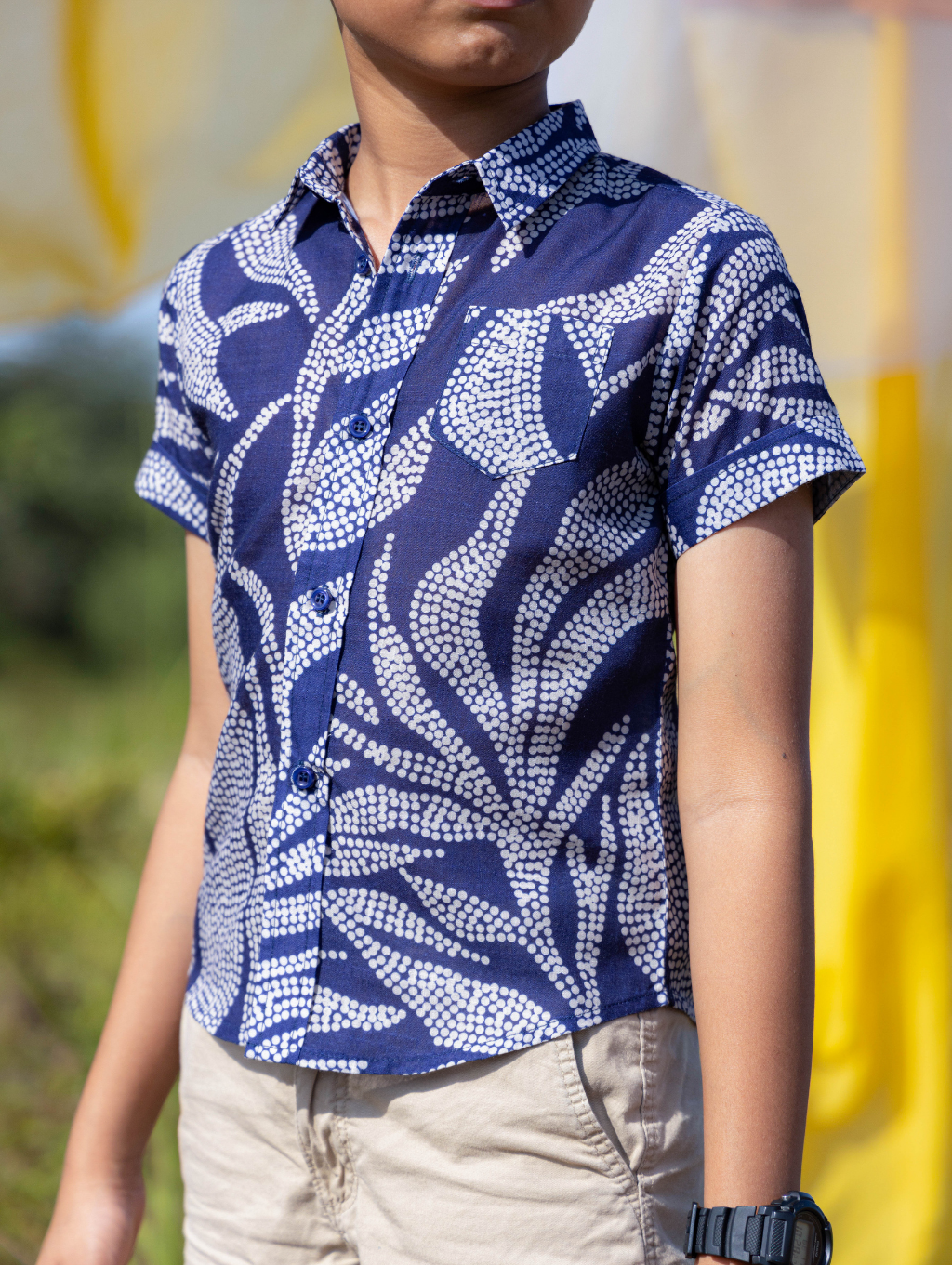 KIDS Basil Shirt - Bud in Blue