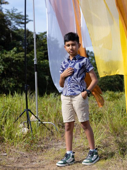 KIDS Basil Shirt - Bud in Blue