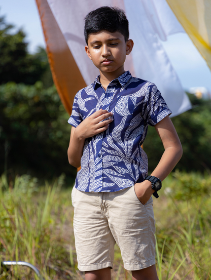 KIDS Basil Shirt - Bud in Blue