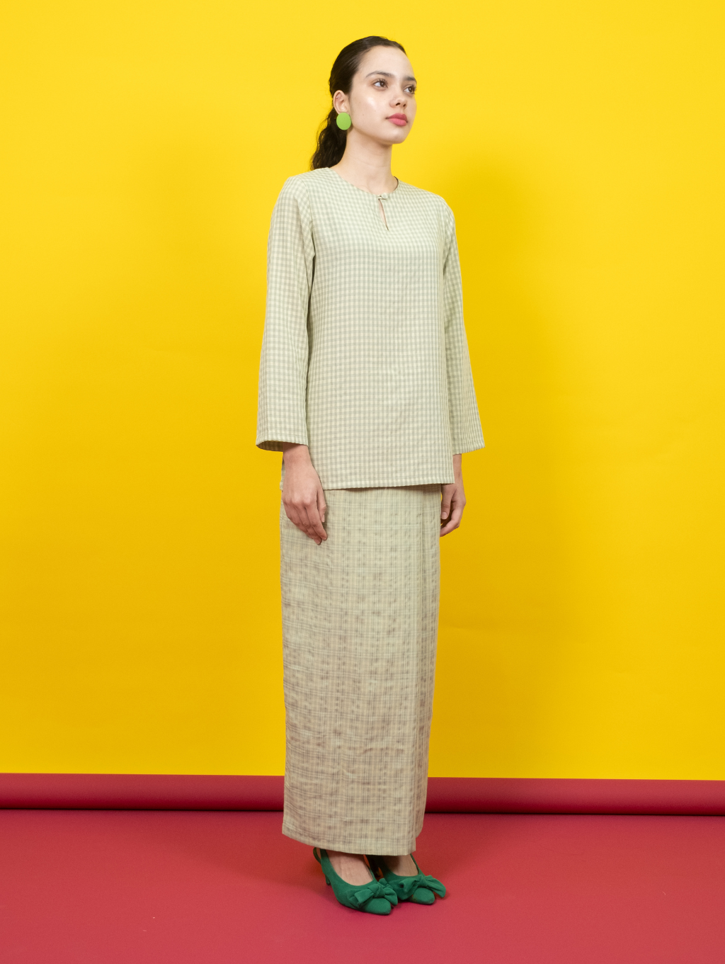 Anemone Kurung in Green