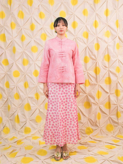 Imperial Top - Pois Pink