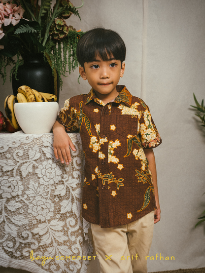 KIDS Basil Shirt - Kesidang Brown