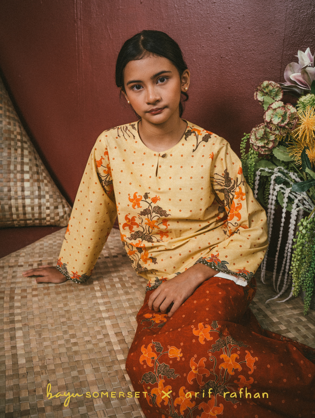 KIDS Kelumpang Kurung -  Merah