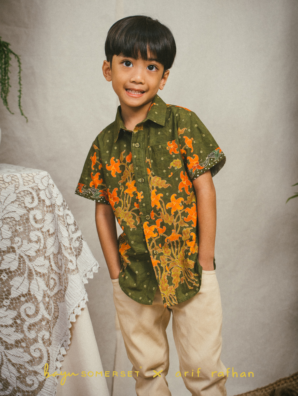 KIDS Basil Shirt - Kelumpang Hijau