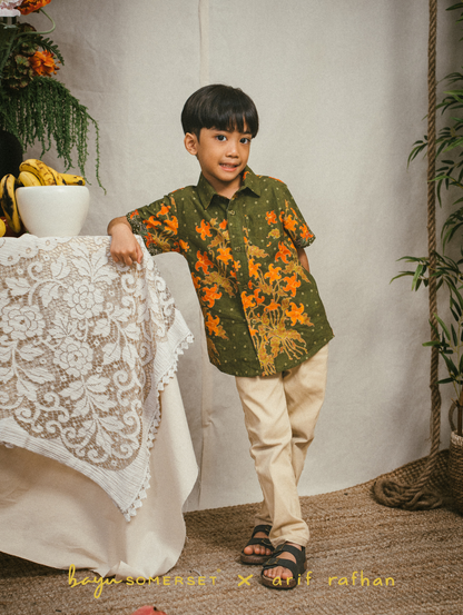 KIDS Basil Shirt - Kelumpang Hijau