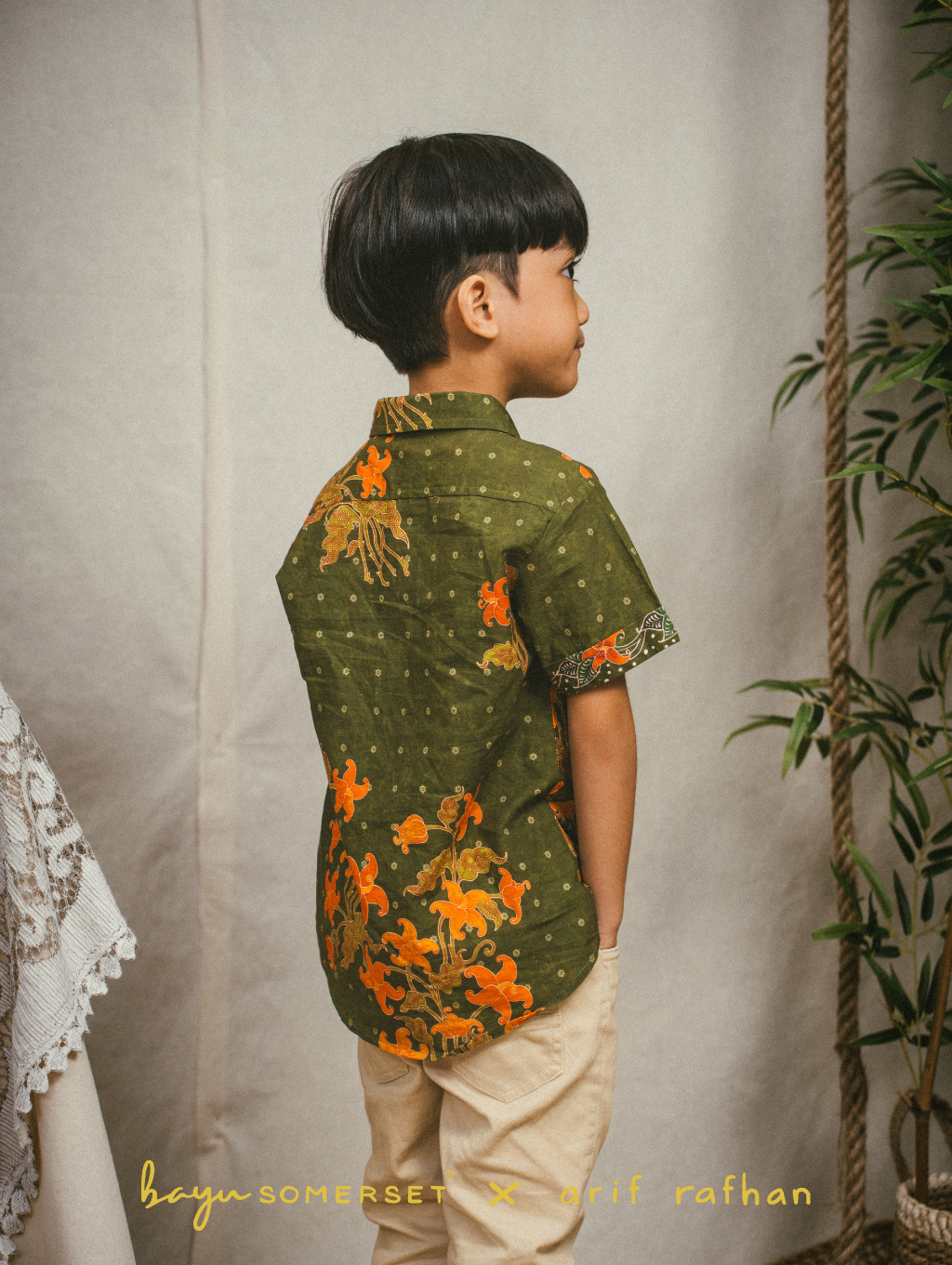 KIDS Basil Shirt - Kelumpang Hijau