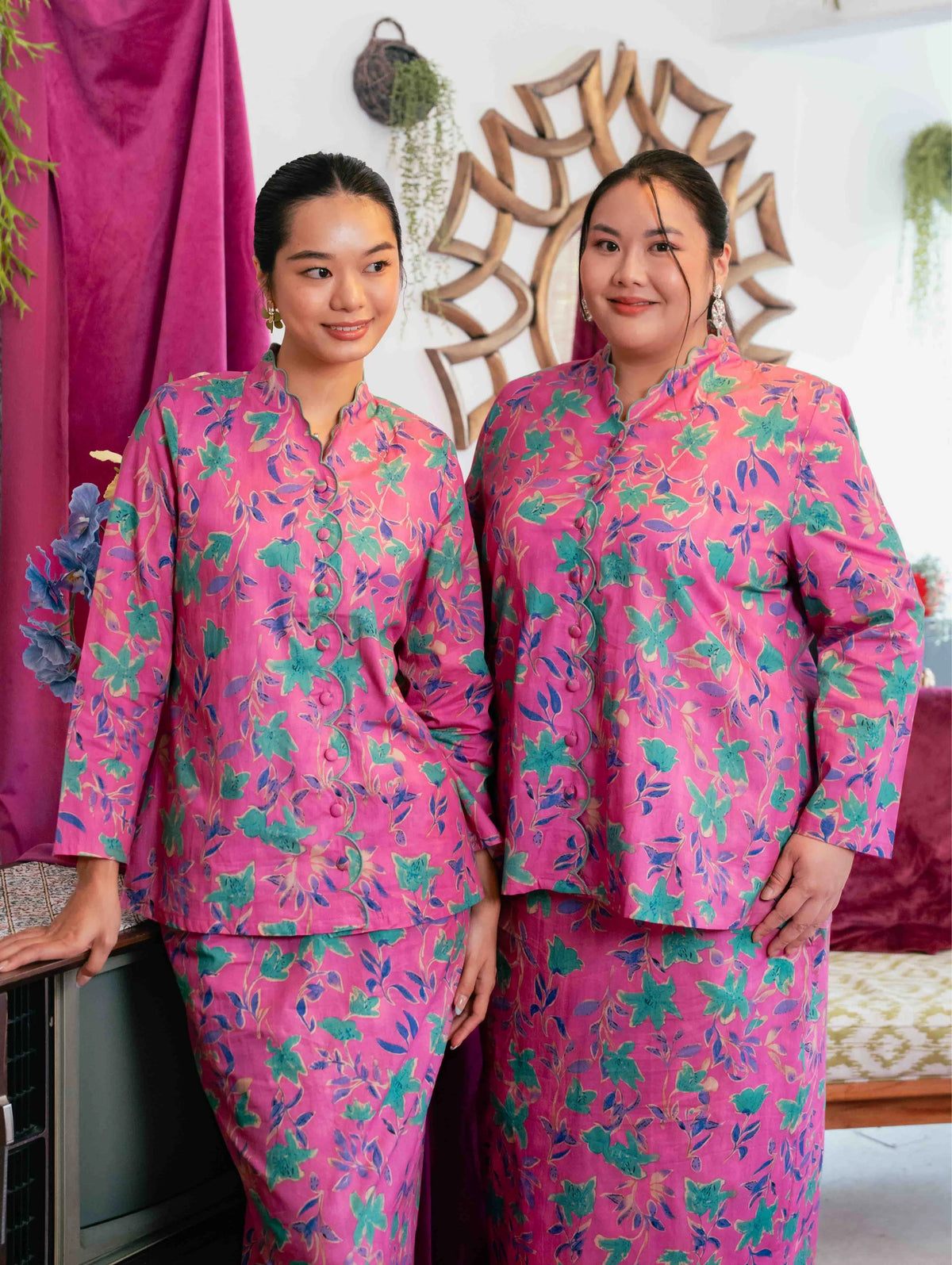 Noura Scalloped Kurung - Strawbliss Pink