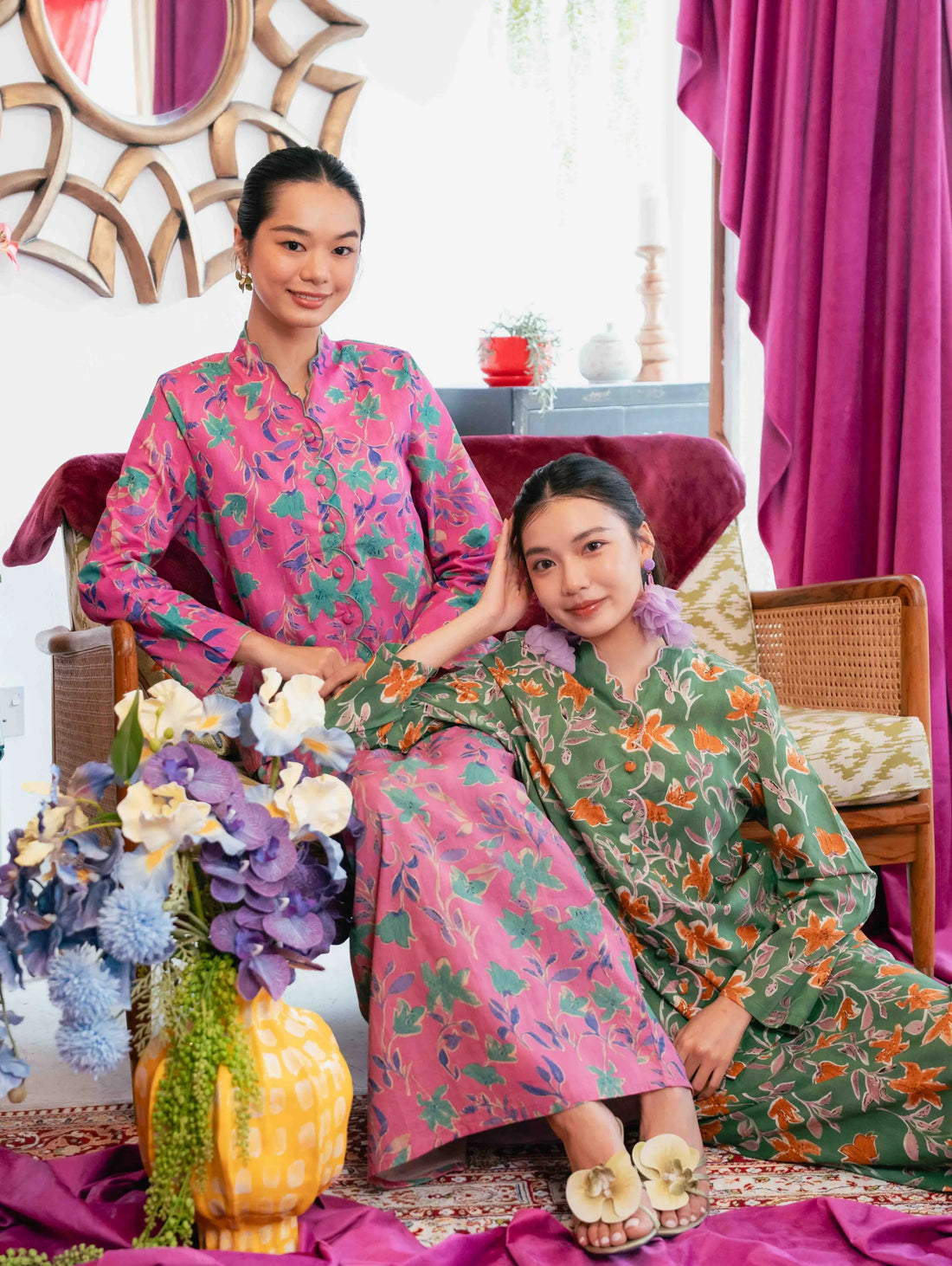 Noura Scalloped Kurung - Strawbliss Pink