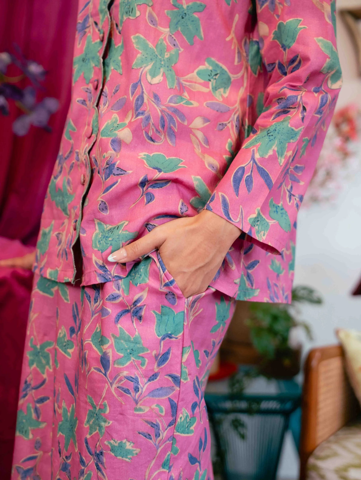 Noura Scalloped Kurung - Strawbliss Pink